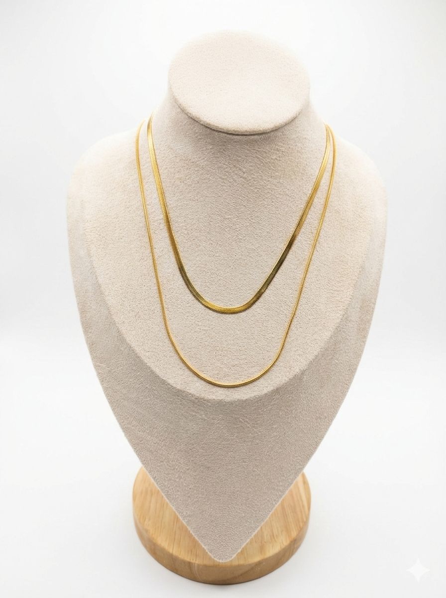 Collar Doble Acero Inoxidable