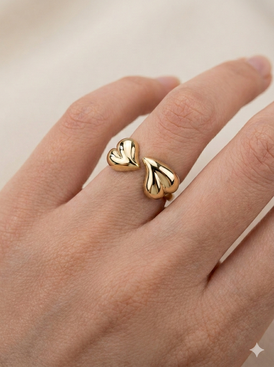 Anillo Doble Corazón