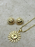 Juego collar y aretes Sol Face