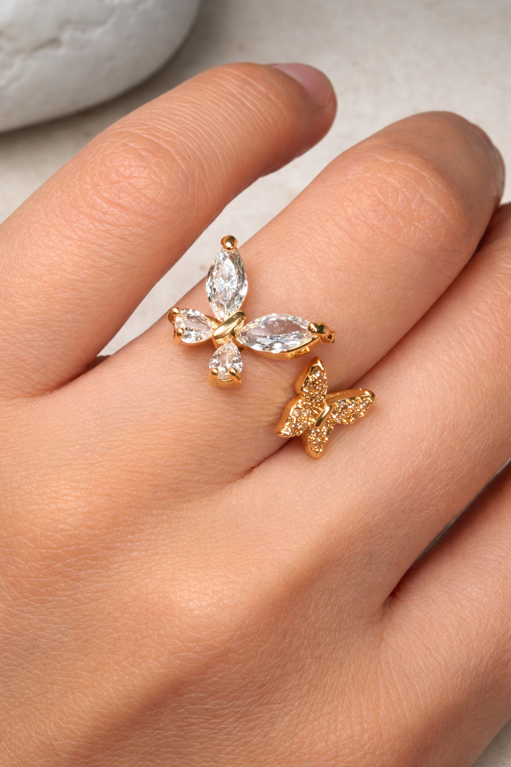 Anillo Mariposa Circonia Cúbica